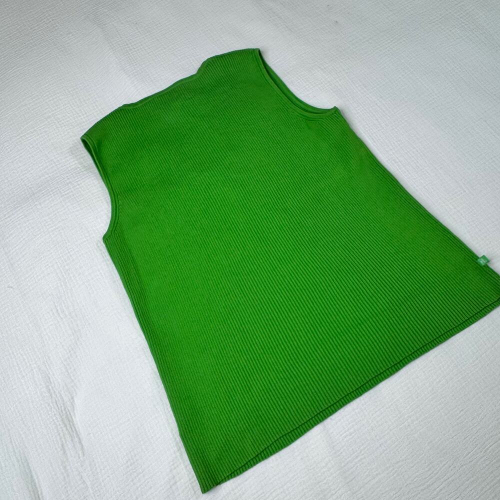 Lauren Ralph Lauren Sleeveless Top V-Neck Lime Green Women's Large Whimsy Y2K - Picture 14 of 16